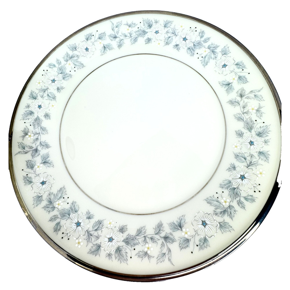 Lenox Windsong Salad Dessert Plate 8” Platinum Trim USA Vintage Replacement